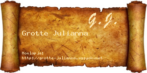 Grotte Julianna névjegykártya